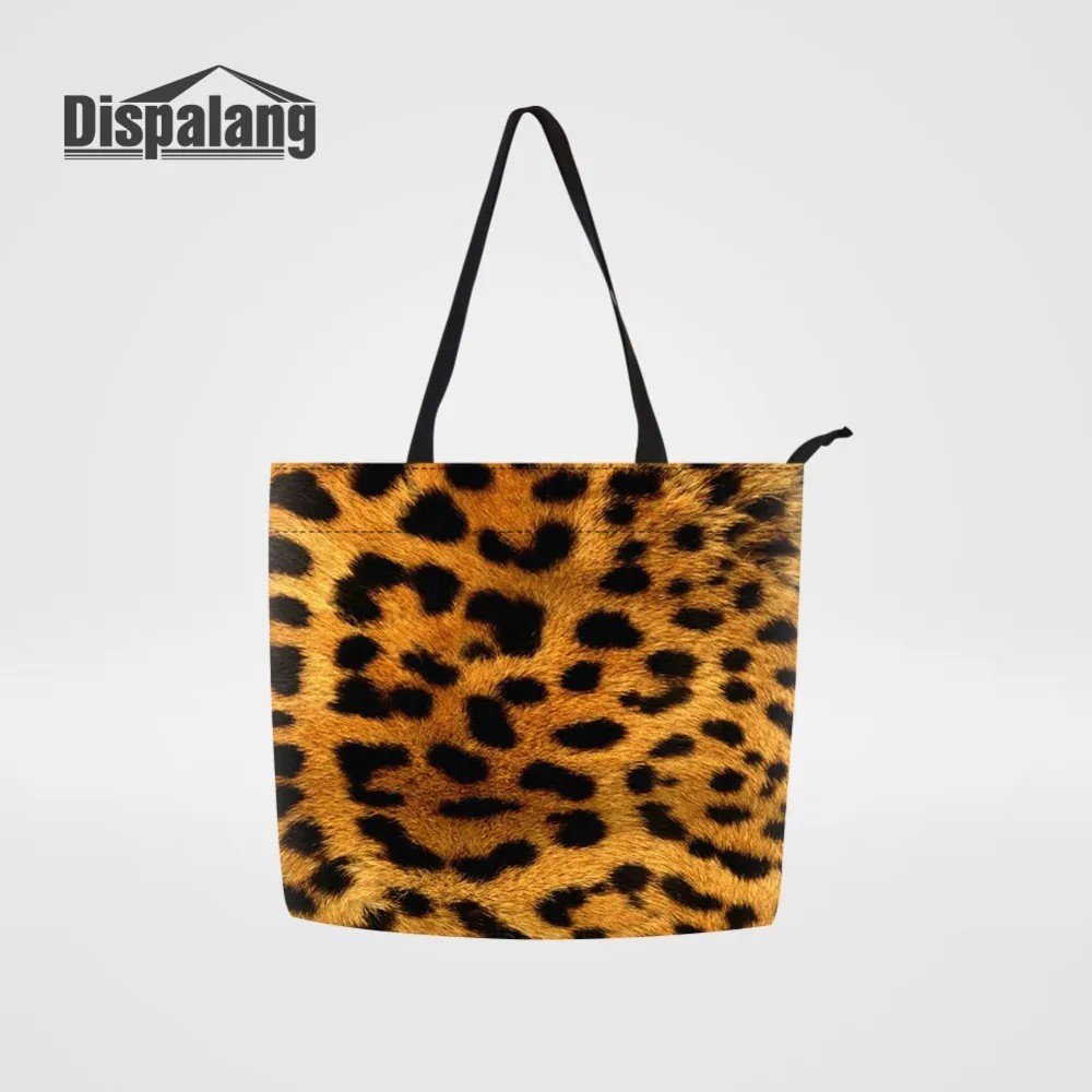 Women Casual Shopping Totes Bags Leopard Snake Animals Skin Women's Handbag Lady Shoulder Bags Woman Grocery Bag Canvas Handbags