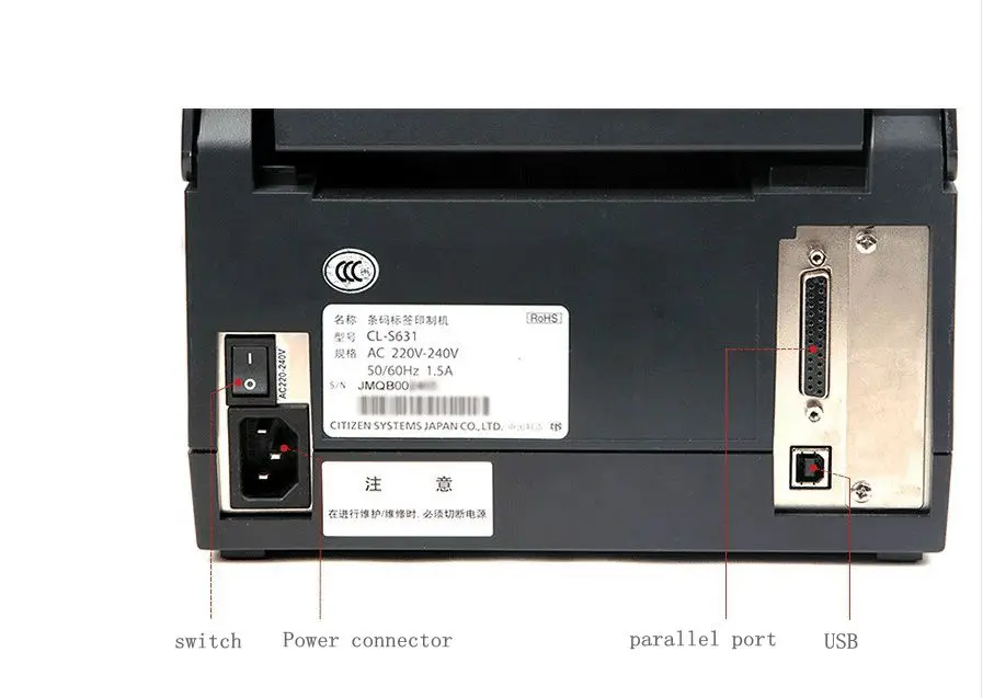 

Промышленный принтер штрих-кодов CL-S621 II, оригинальный термопринтер для этикеток, принтер для печати на бирках, принтер для этикеток для стирки, 203 DPI