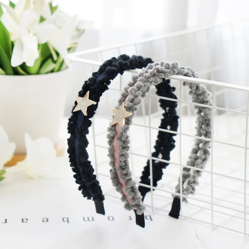 

Fashion Plush hairband Women Girls Fashion Sexy Rabbit ears Dot Five-pointed star Hair Hoop headwear Hair Accessories