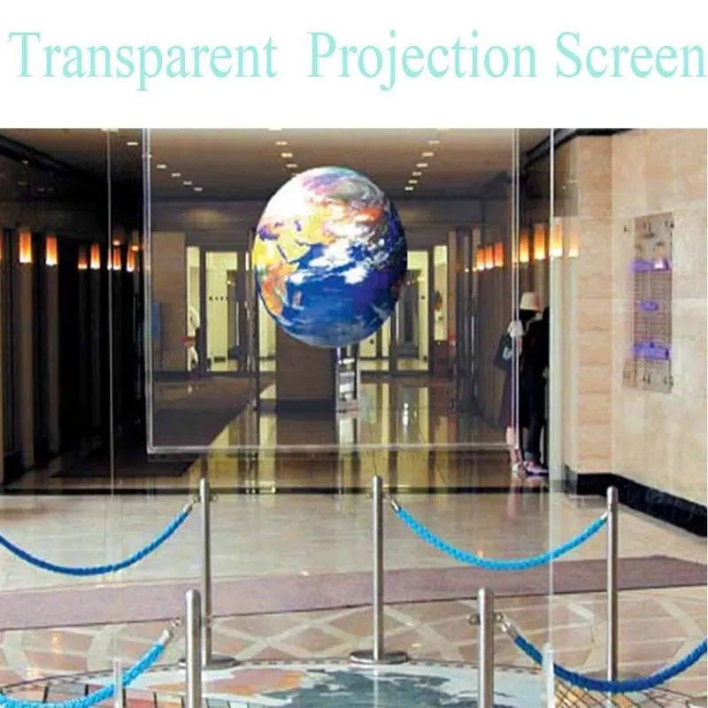 HOHOFILM 152cmx100cm Clear Rear Projection Film Holographic Film Screen Film Projection Wall Glass Sticker 60\'\'x39.37\'\'