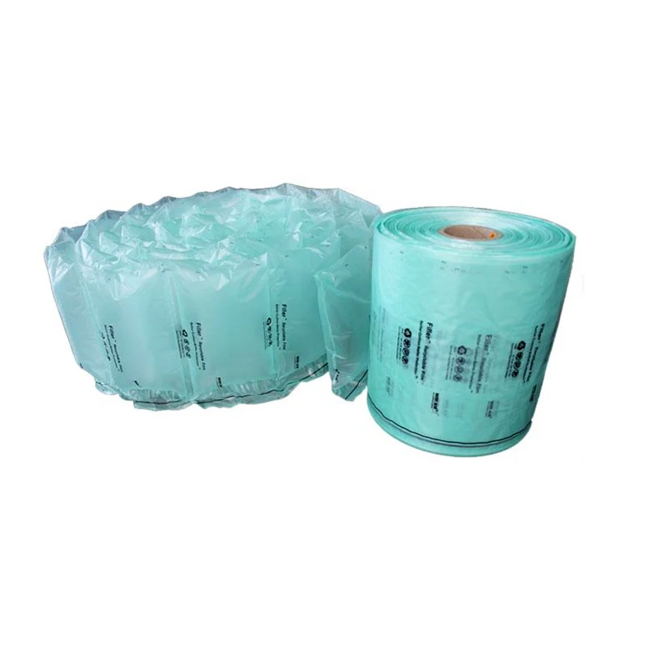 4ม้วน Air Cushion Filller ฟิล์ม280M/ม้วน200*100/150มม.* 17UM ความหนาแน่นสูงวัสดุ PE พบ ROHS Air Dunnage บรรจุฟิล์ม