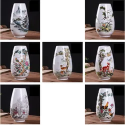 Jingdezhen Vintage Ceramic Flower Vase Chinese Traditional Style Animal Vase Tabletop Crafts Home Decor Furnishing Articles Pots