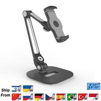 Multifunction 360 Rotation 4-13 inch Tablet PC Stand/ Mobile Phone Holder Metal Base Universal Foldable Lazy Tablet Support 205D