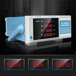 Digital Power Meter PF9800 Intelligent Power Tester 600V 20A Bandwidth 5KHz Electrical Parameter Measuring Instrument