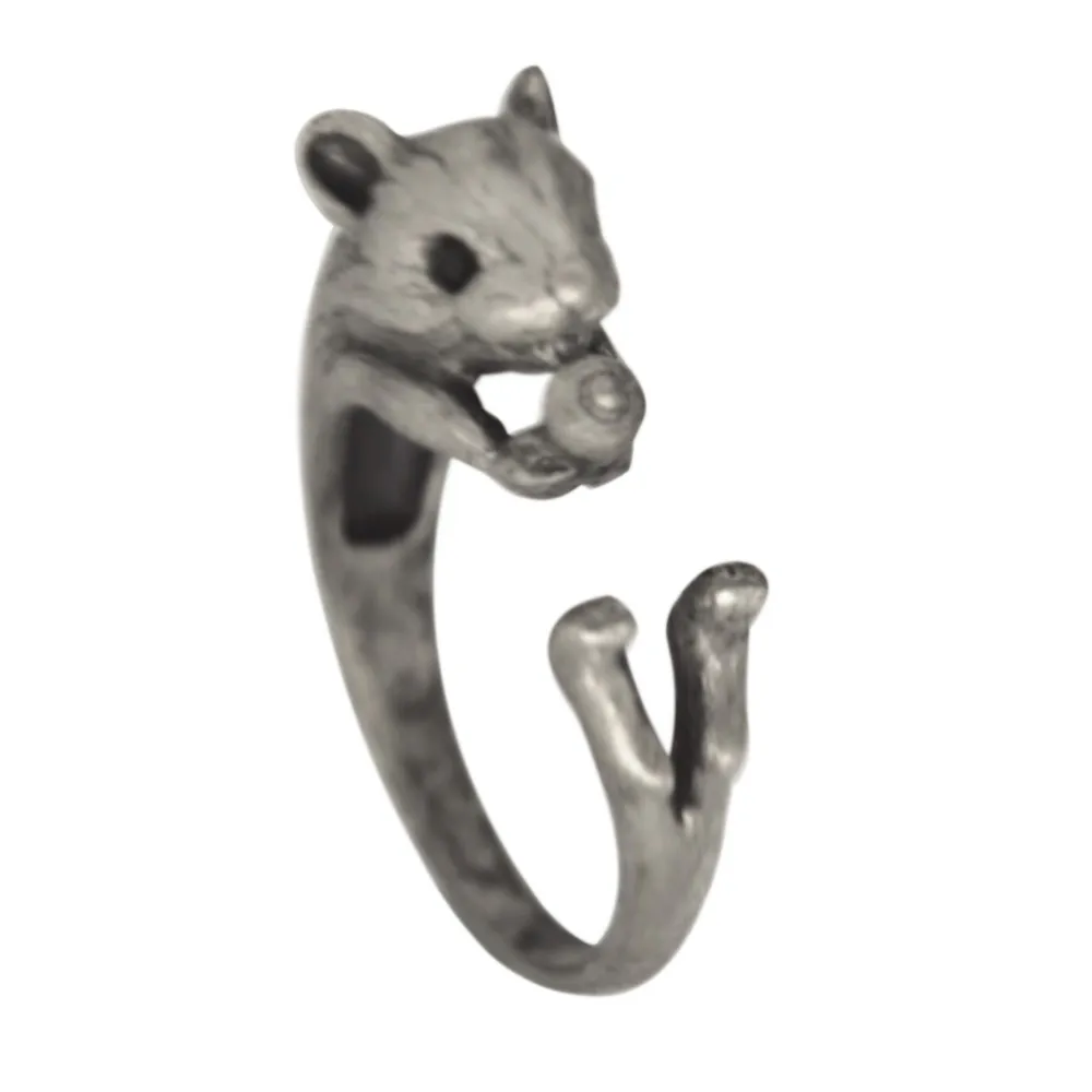 CHENGXUN Multiple Animals Retro Ring Antique 3D Model Adjustable Ring for Woman Girls Cute Animals Birthday