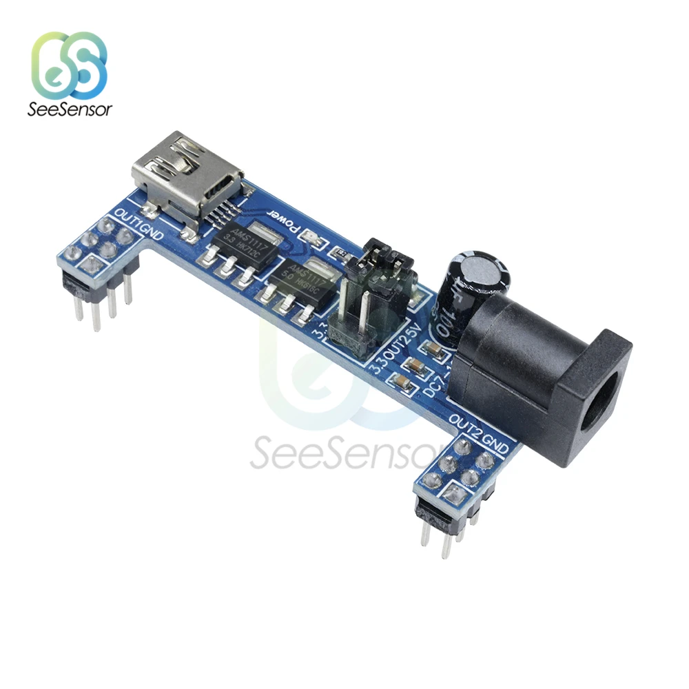 MB102 Modul Catu Daya Breadboard DC 3.3V 5V untuk Catu Daya USB Mini Tanpa Solder Papan Roti Kompatibel MB-102 MB 102