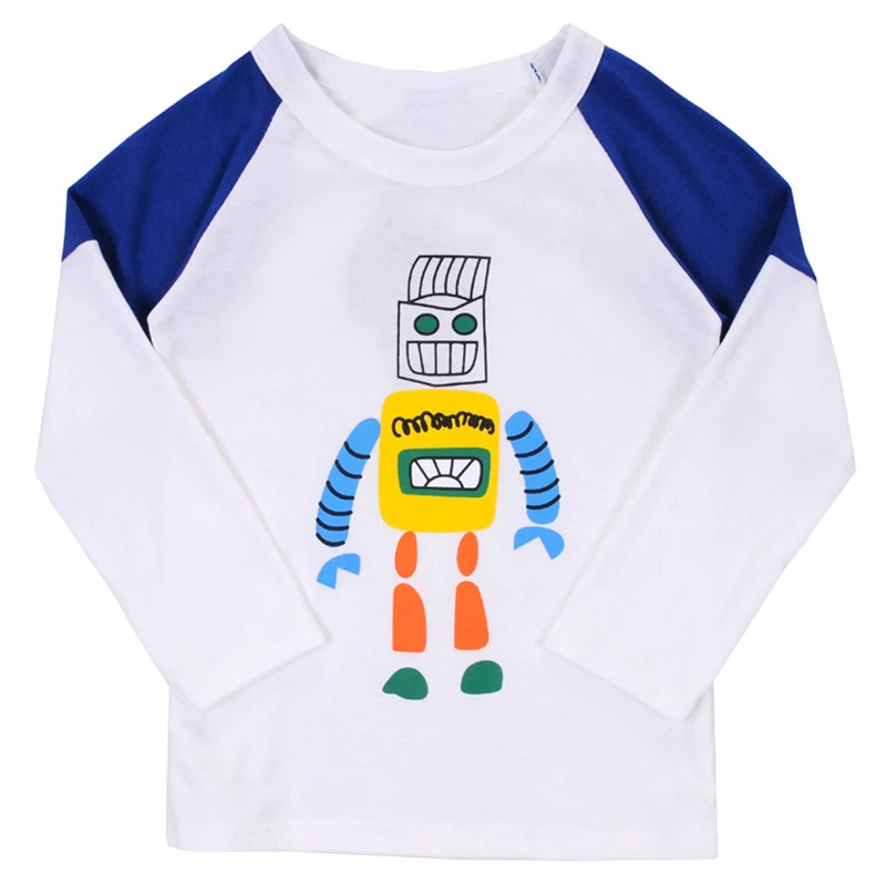 

Special Offer New Children's Clothing Boys Girls Robot T Shirt Cartoon Children T-Shirts 100% Cotton Child T-Shirt Kids Tops