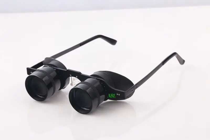 10X Magnifying Loupe Ultra-clear Binocular Opera Fishing Glasses With Green Film 10*34 Football Binoculars Magnifier With Box