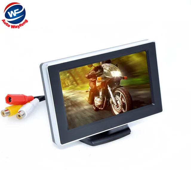 

Car 4.3" Digital Color TFT 16:9 LCD Car Reverse Monitor with 2 Bracket holder HD Rearview Camera DVD VCR Monitor Free Shipping