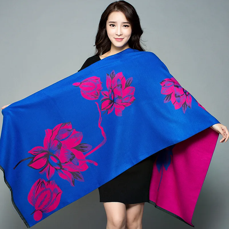 Fashion Brand Scarve Winter Shawl Women Thickening Wrap Scarf Pashmina Cashmere Scarf Oversize Soft Scarf Multipurpose Blanket