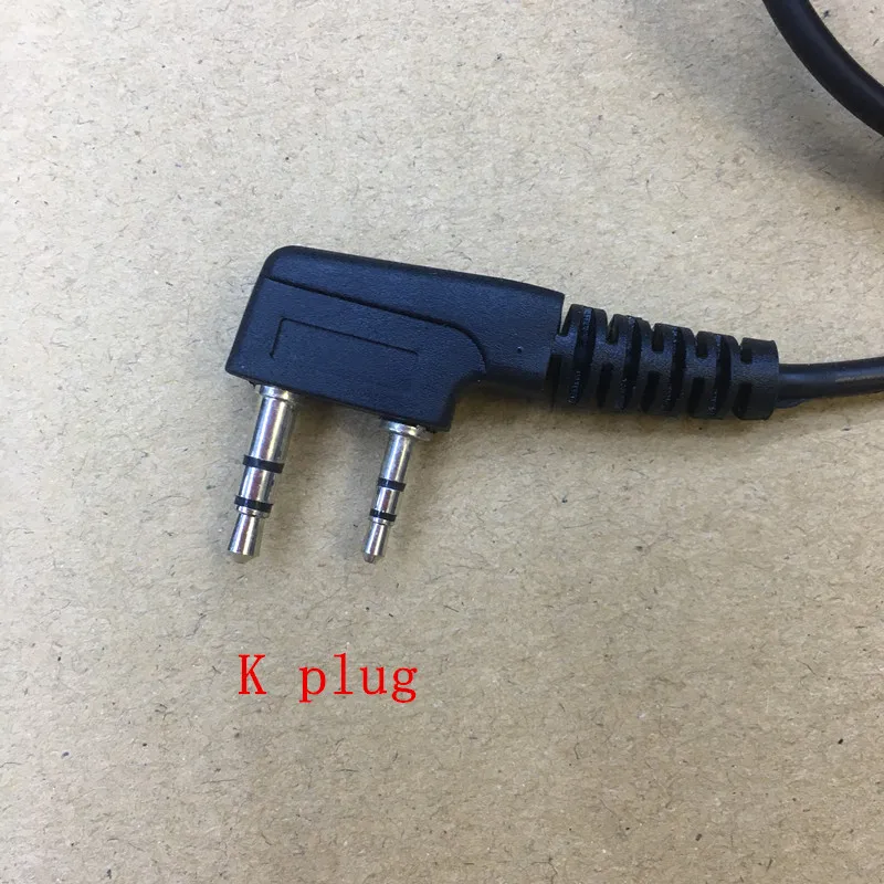 Clamp collar Big PTT 2pins K plug headphone headset earphone for Kenwood baofeng tyt quansheng puxing kenwood etc walkie talkie