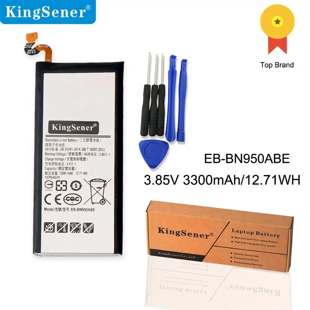 KingSener-Batería de EB-BN950ABE para Samsung GALAXY Note 8, N9500, N950D, N9508, N950F, N950FD, N950J, N950N, N950U, N950W, 3300mAh