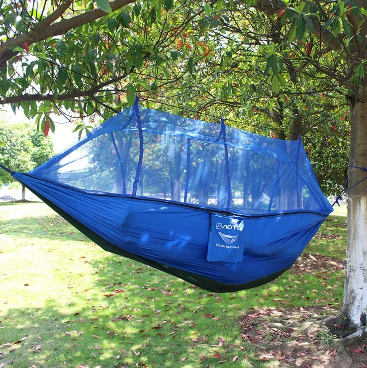 Double parachute cloth mosquito net hammock safety fall outdoor camping travel mosquito at 6730