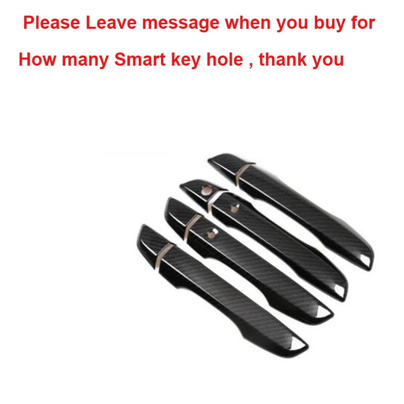 4 Door ABS Chrome Carbon Fiber Door Handle Cover Door Bowel Protective For Honda Civic 10th Generation 2016 2017 Accessories