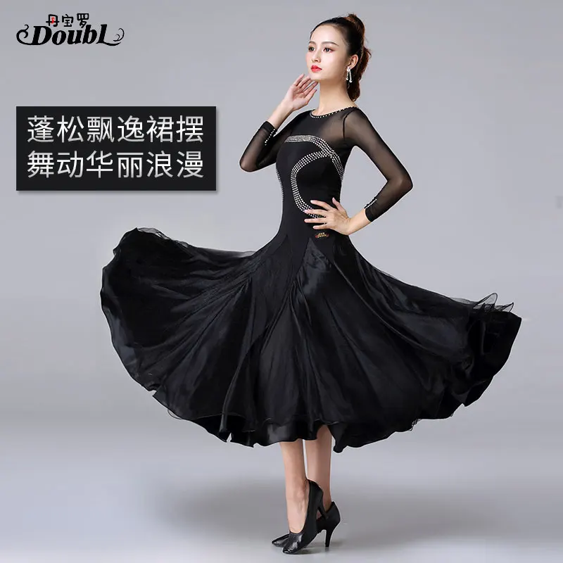 Woman Dance Competition Dress New High-end National Standard Dance dress Tango Waltz Performing Dress with diamond insert