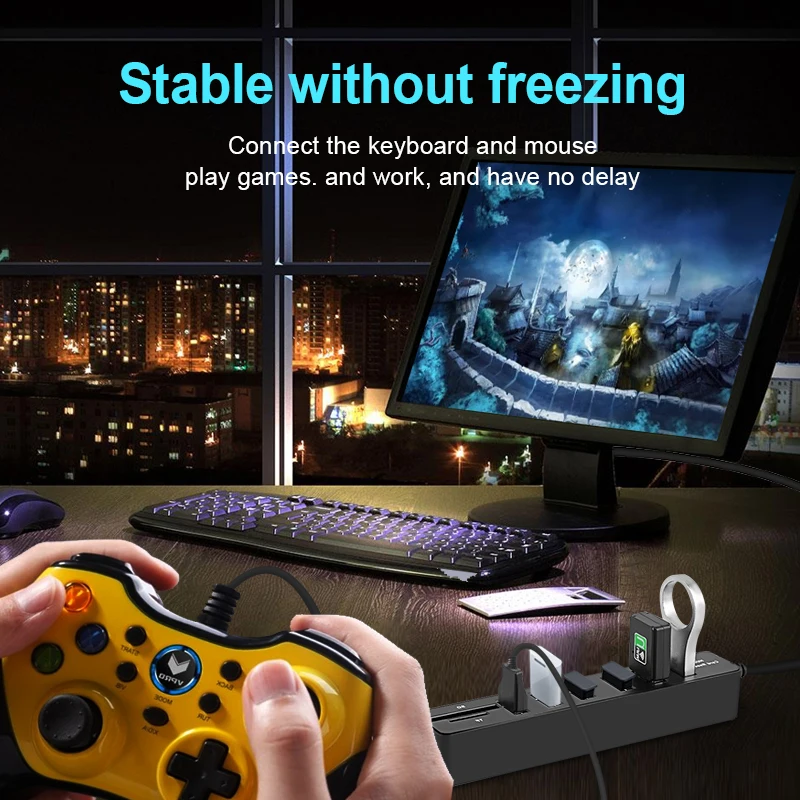 USB Hub 3/6 Port Expander Adapter USB 3.0 Hub Multi USB Splitter 2.0 Hab 3 Hub 3.0 Multiple USB3.0 USB-Hub Card Reader For PC