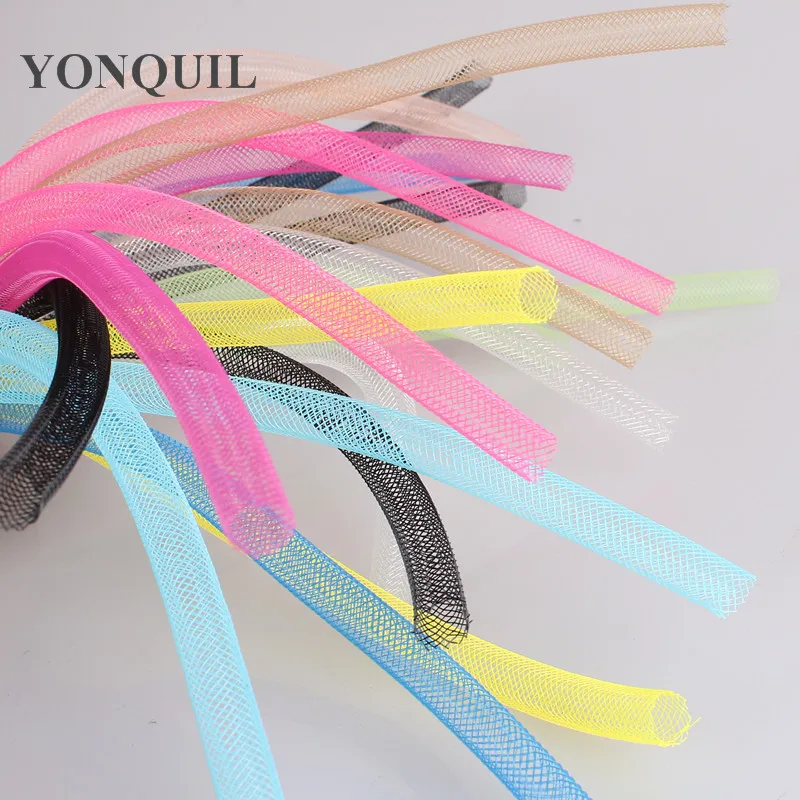 

Non-Metallic 8mm Tubular Horsehair Crinoline Tube Crin Braid Trimming For Wedding Hair Accessories 90yards/lot Multiple Color