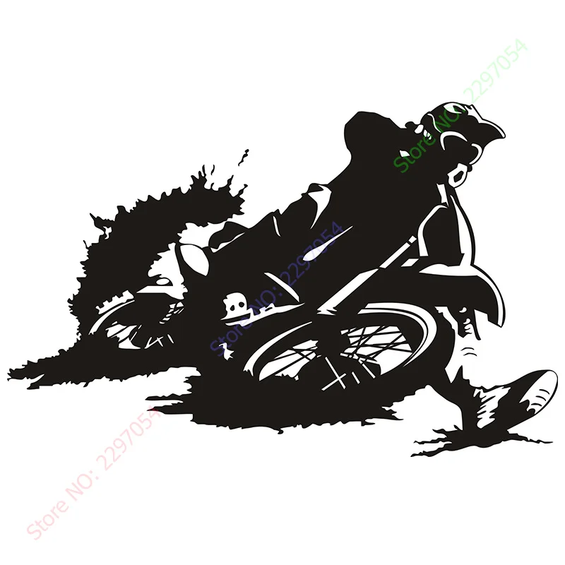 90X58cm Motocross Motorbike Wall Art Sticker Decal DIY Home Decoration Wall Mural Removable Bedroom Sticker