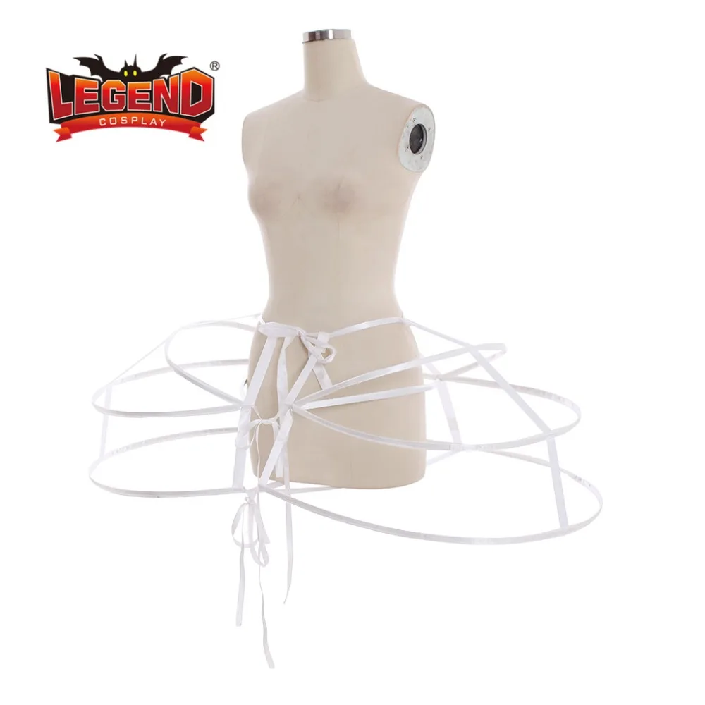 Victoriaanse Rococo Jurk Petticoat Crinoline Onderrok Dames Wit Kooi Frame Pannier 18th century stage fietstas