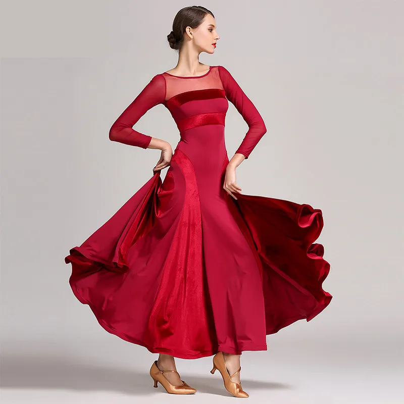 Женское-платье-для-бальных-танцев-красное-платье-для-вальса-с-бахромой-танцевальное-платье-для-бальных-танцев-костюмы-для-современных-танцев-Платье-Фламенко