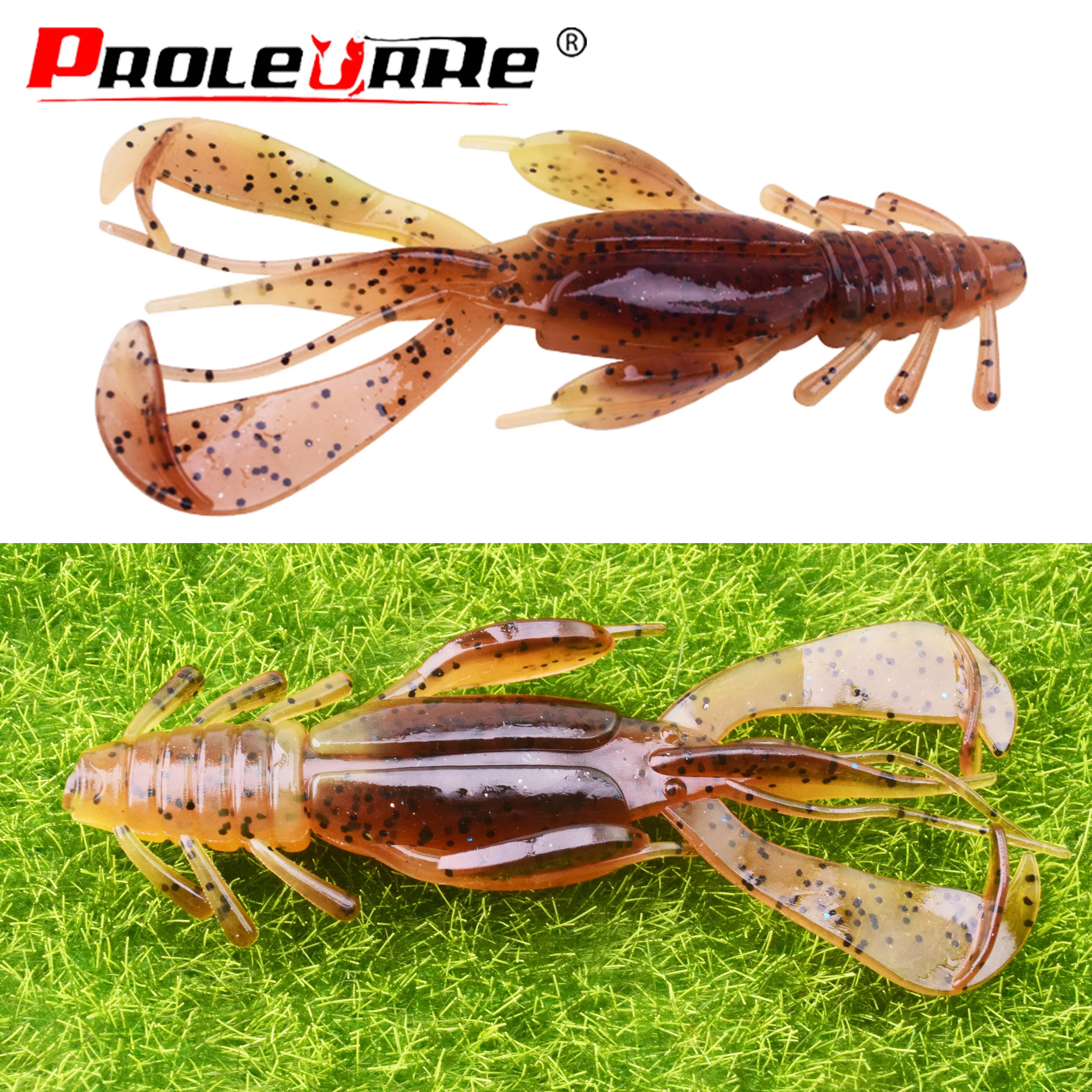 2Pcs/lot Wobblers Fishing Lures soft bait 100mm 10.5g Aritificial Silicone Shrimp Model Bass Pike Jigging Bait Fishing tackle