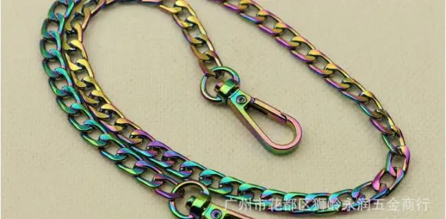 (2 pieces/lot) luggage handbag hardware accessories 7 mm*120cm plating bright color decorative chain