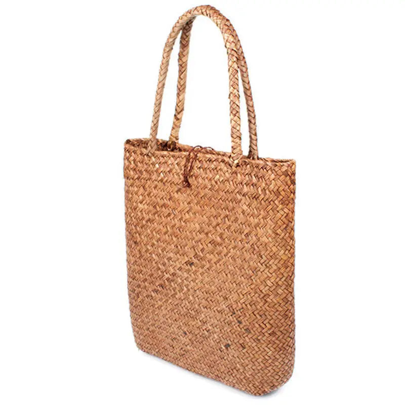 Knitted Straw Bag For Women Tote Summer Bohemia Women\'s Handbags Solid Shoulder Beach Bag Shopping