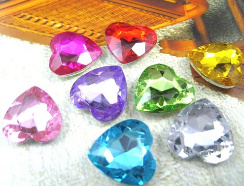 

Free shipping~! 5000pcs/Bag 8mm Heart Shape Point Back Round Acrylic rhinestones,3D Nail Art / Jewelry / Garment Rhinestone