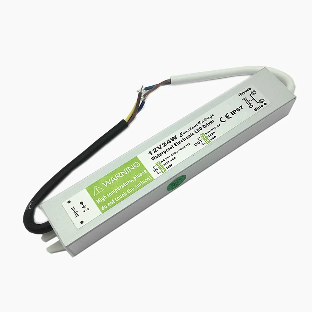 Waterproof IP67 LED Driver Ac dc 12V/24V 10W 15W 20W 25W 30W 36W 45W 50W 60W 80W 100W 120W 150W Power Supply for LED strip Light