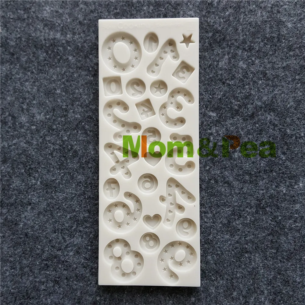 Mom&Pea MPB0058 Cute Numers Shaped Silicone Mold Cake Decoration Fondant Cake 3D Mold Food Grade