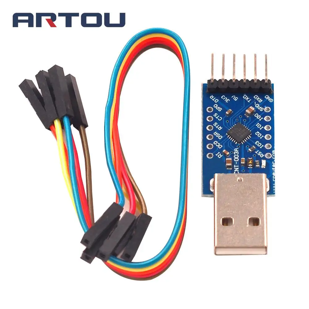 USB 2.0 to TTL UART 6PIN Module Serial Converter CP2104 STC PRGMR Replace CP2102 With Dupont Cables