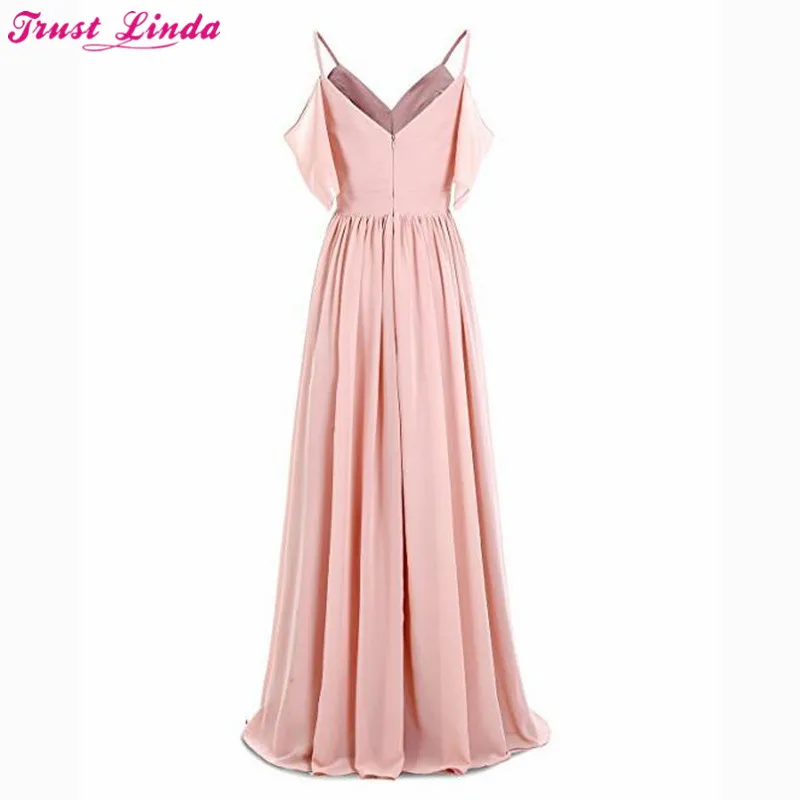 Bridesmaid Dresses Ever Pretty Vestido Long Charming A-line Bridal Party Dresses Empire Rushed Double Wedding Prom Wear Gowns