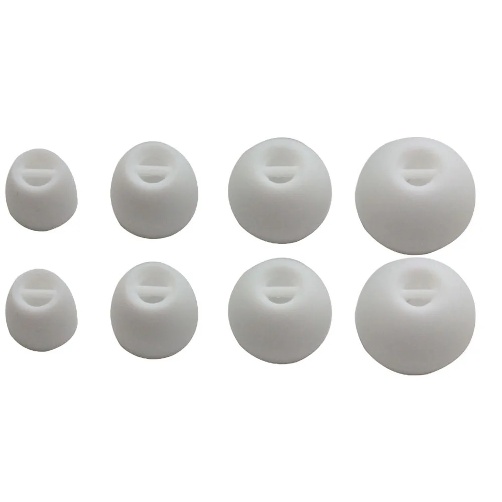 رؤوس للأذن من POYATU مكونة من 4 أزواج من L M S XS سماعات أذن مزودة بأطراف من السيليكون للأذن وأكمام للأذن مناسبة لأذن Sennheiser