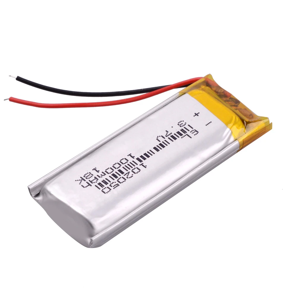 Bateria recarregável do polímero do Li-íon do lítio, 3.7V, 1000mAh, 102050, MP3, GPS, DVD, tabuleta, Bluetooth