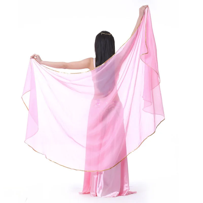 Voile de danse en mousseline de soie pour femme, châle pour le ventre, costume, 250x120cm, 1 pièce