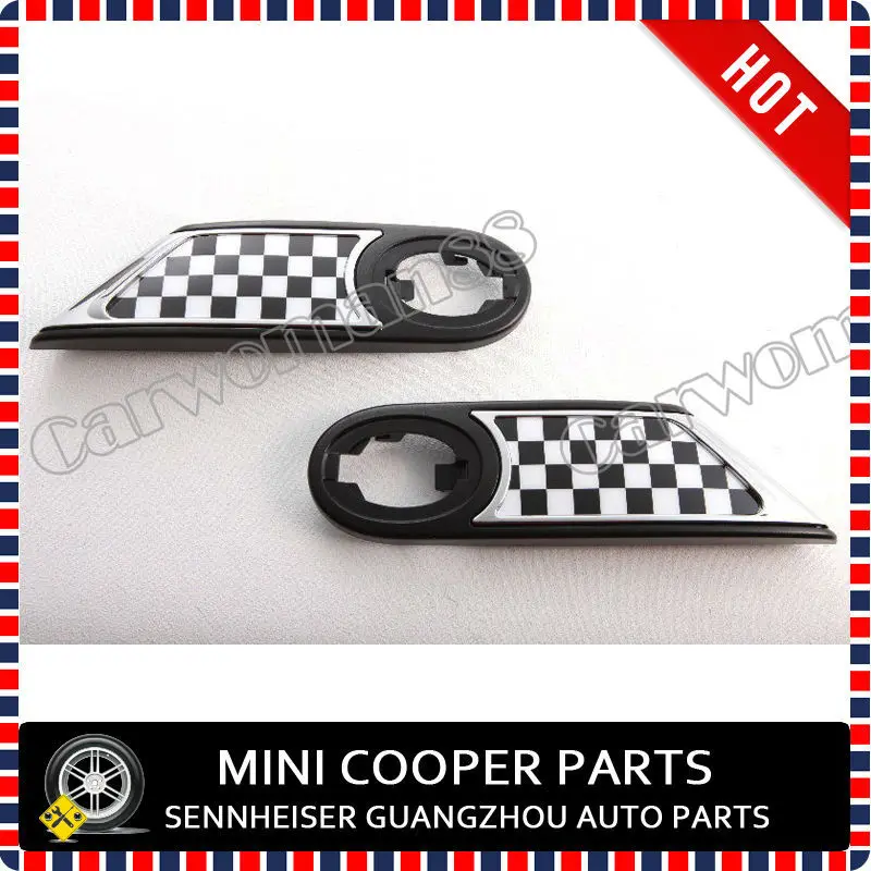 Brand New ABS Material UV Protected Checker Style Side Scuttles For mini cooper R55 R56 R57 R58 R59(2 Pcs/Set)