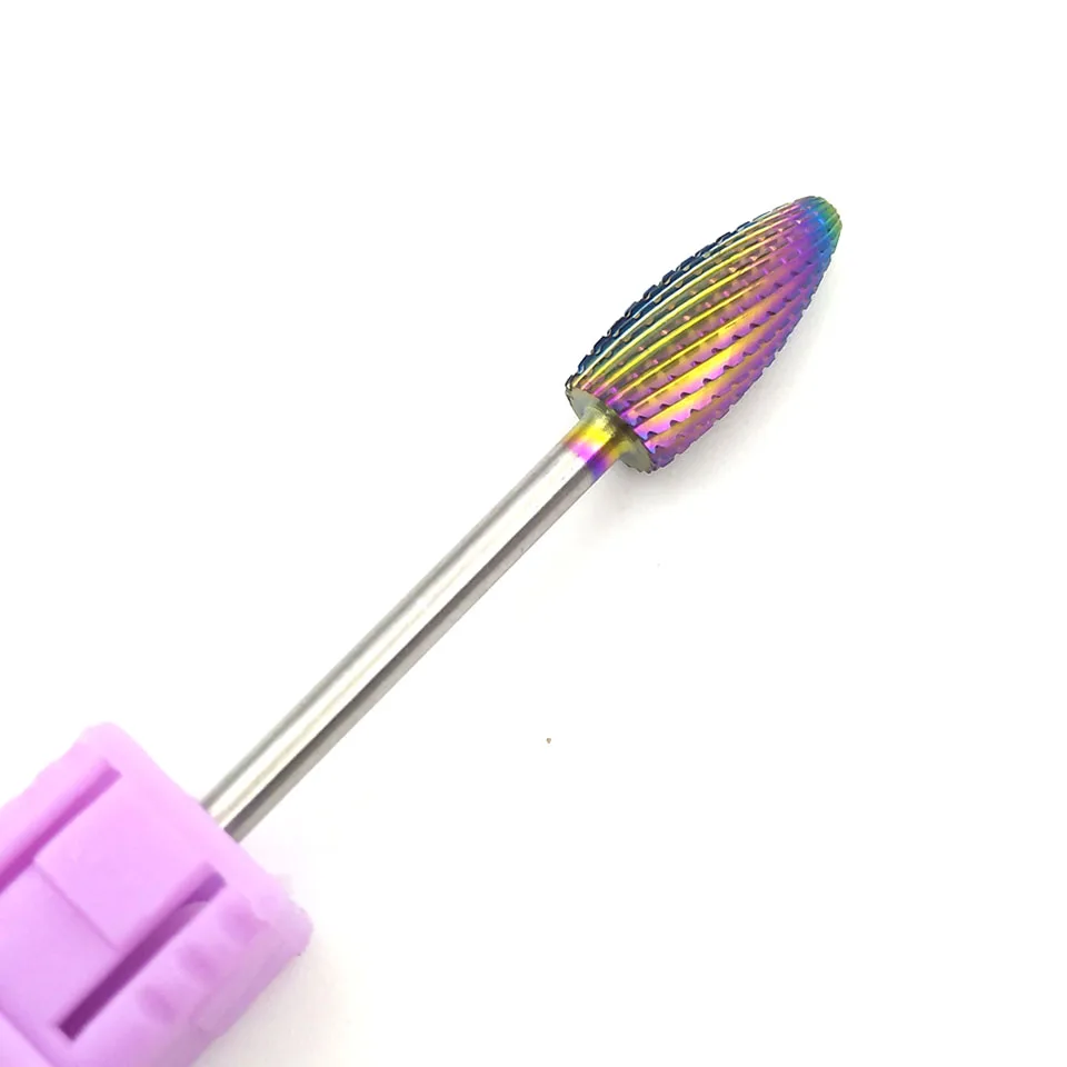 HYTOOS Blue & Rainbow Nail Drill Bit Set