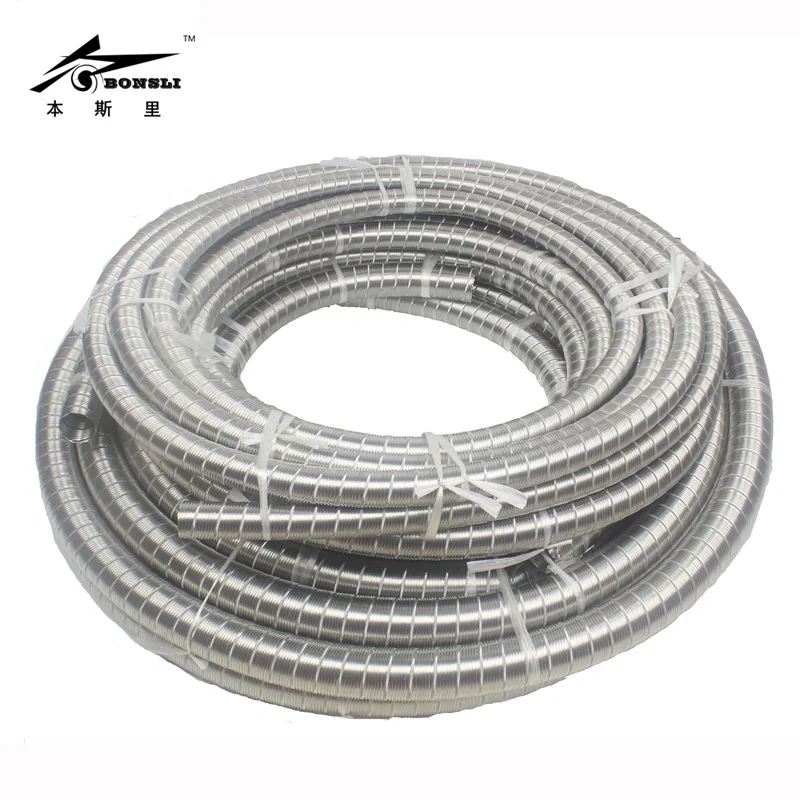 Tubo de fuelle de acero inoxidable 304, diámetro de 90mm-150mm, resistente a altas temperaturas, doblado aleatorio, 50cm de largo, resistente a la corrosión, 6''
