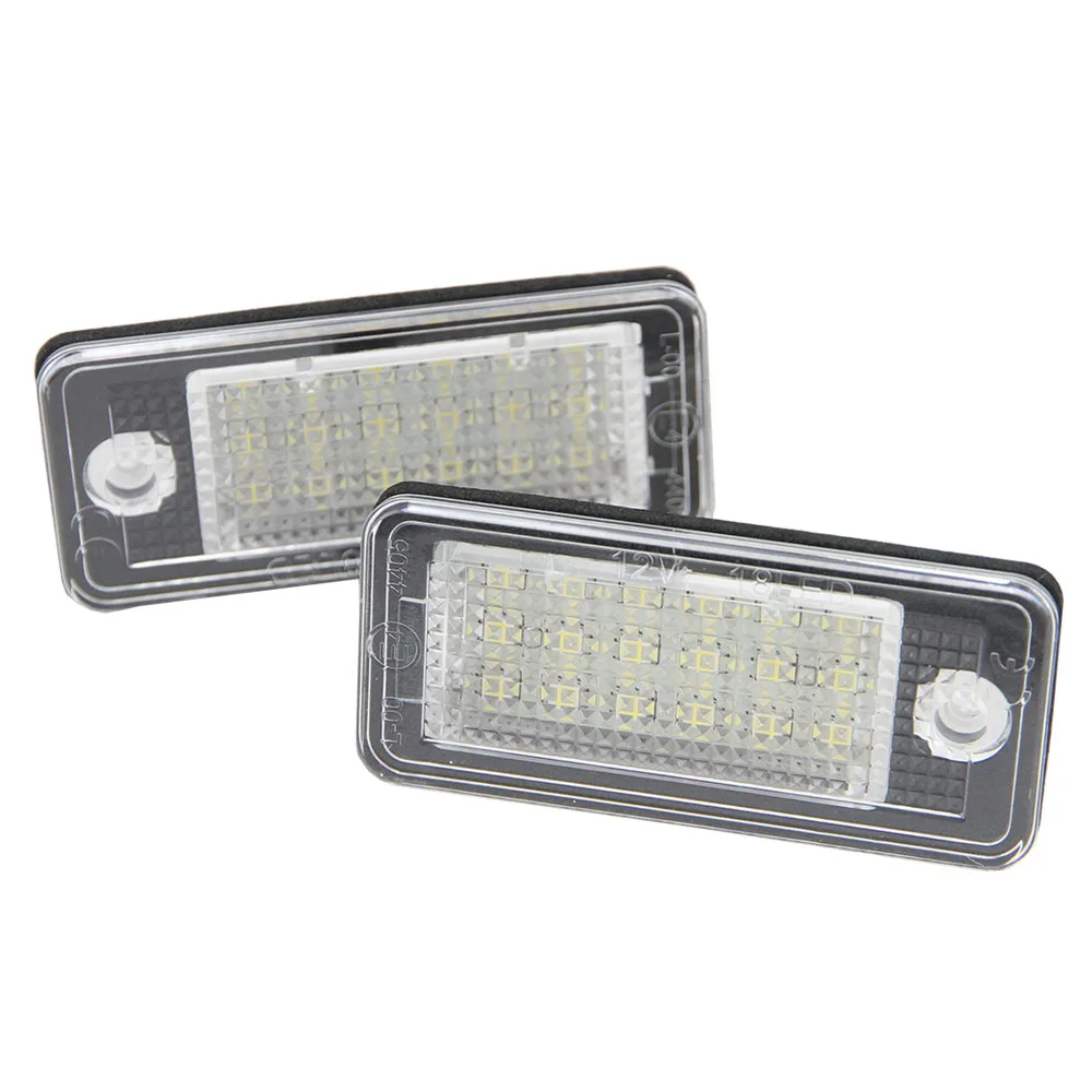 2Pcs Canbus LED Licence Number Plate Light For Audi A3 8P A4 S4 RS4 B6 B7 A6 RS6 S6 C6 A5 S5 2D Cabrio Q7 A8 S8 RS4 Avant