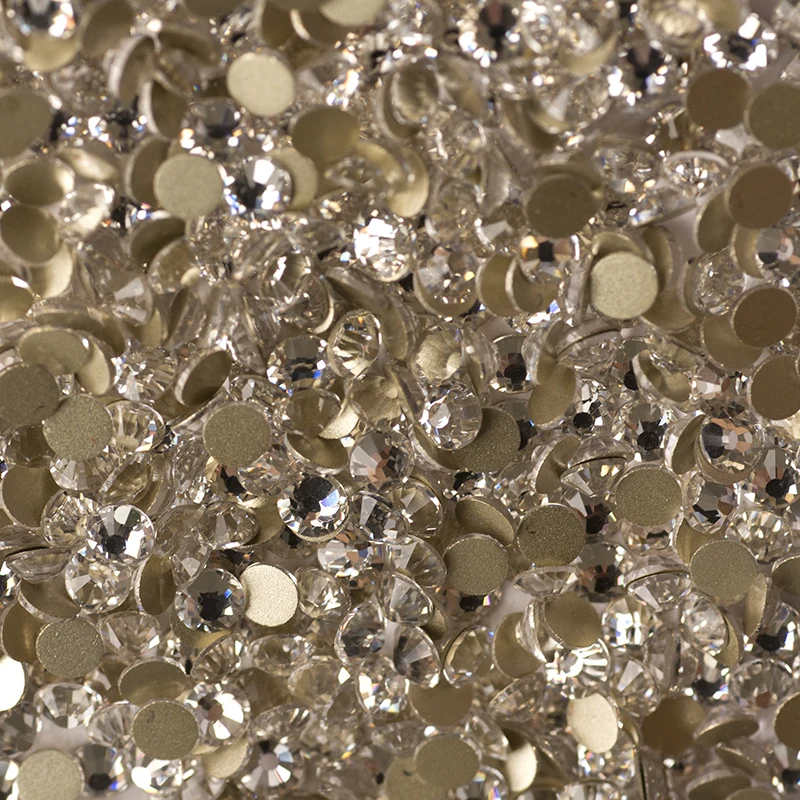 YANRUO 2058NoHF Kristall Klar Strass Glas Kristalle Stein Flache Rückseite Nicht Hotfix Strass Stick Auf Nägel – Detail 7
