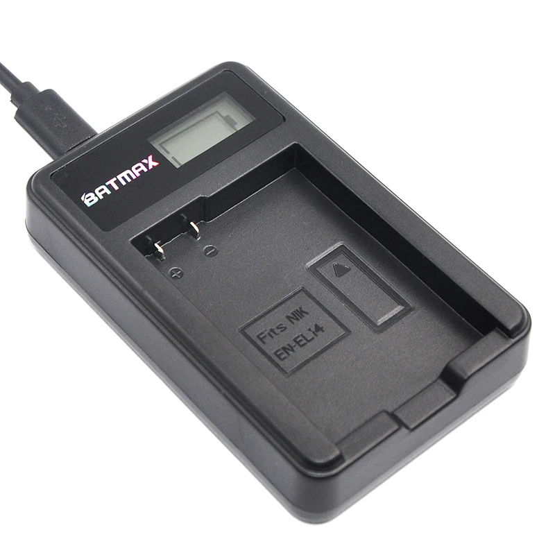 

LCD USB Charger for EN-EL14 EN-EL14a ENEL14 Battery for Nikon P7800,P7100,D3400,D5500,D5300,D5200,D3200,D3300,D5100,D3100,Df.