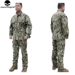 Emersongear Tactical NWU Type III Uniform Combat Training Suits Airsoft Outdoor Hunting Tops Trouser Shirts Pants AOR2 EM6892