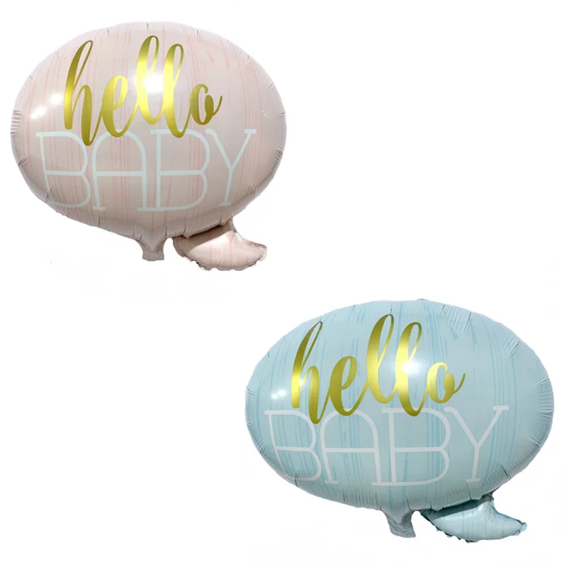 1pcs 58*49cm Hello Baby Balloons Foil Balloons Baby Boy Girl Happy Wedding Birthday Party Decorations Baby Shower Toy globos