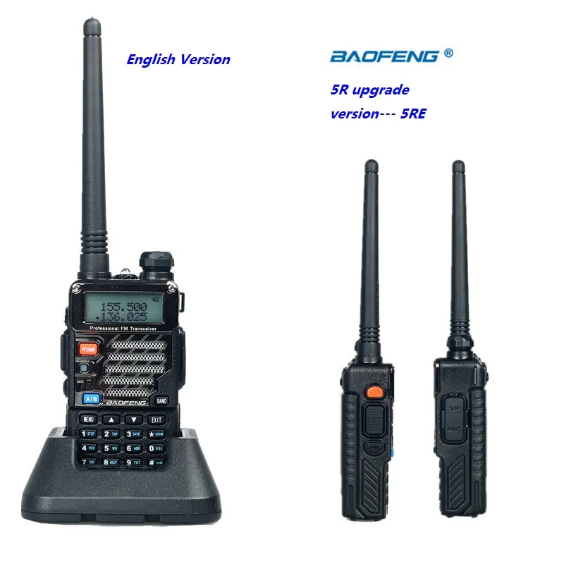 2 Pcs Baofeng UV-5RE Walkie Talkie Radio FM VOX Dual Display Radio Comunicador 5W 128CH UHF CB radio Baofeng UV-5R PLUS