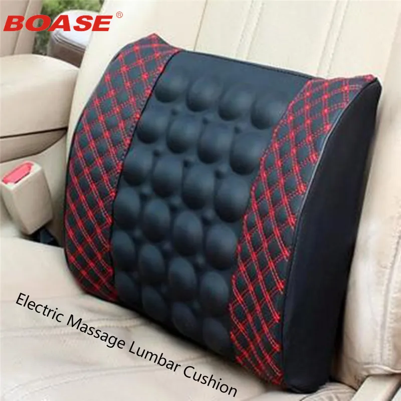 Car Electric Massage Lumbar Cushion Back Relaxation Travel Pillow Office Car Seat Back Waist Support Pain Relief Pad