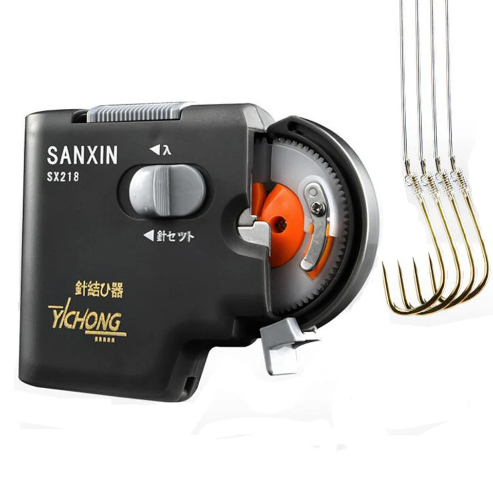 automatic fish hook threader Portable Electric Automatic Fishing Hook Tier Machine Fishing Accessories  Tie Fast Fishing Hooks Line Tying Device Equipment