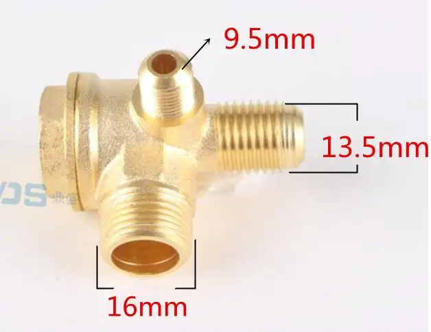 

Air compressor small air pump oil pump piston type straight line fittings pure copper one-way valve check valve three