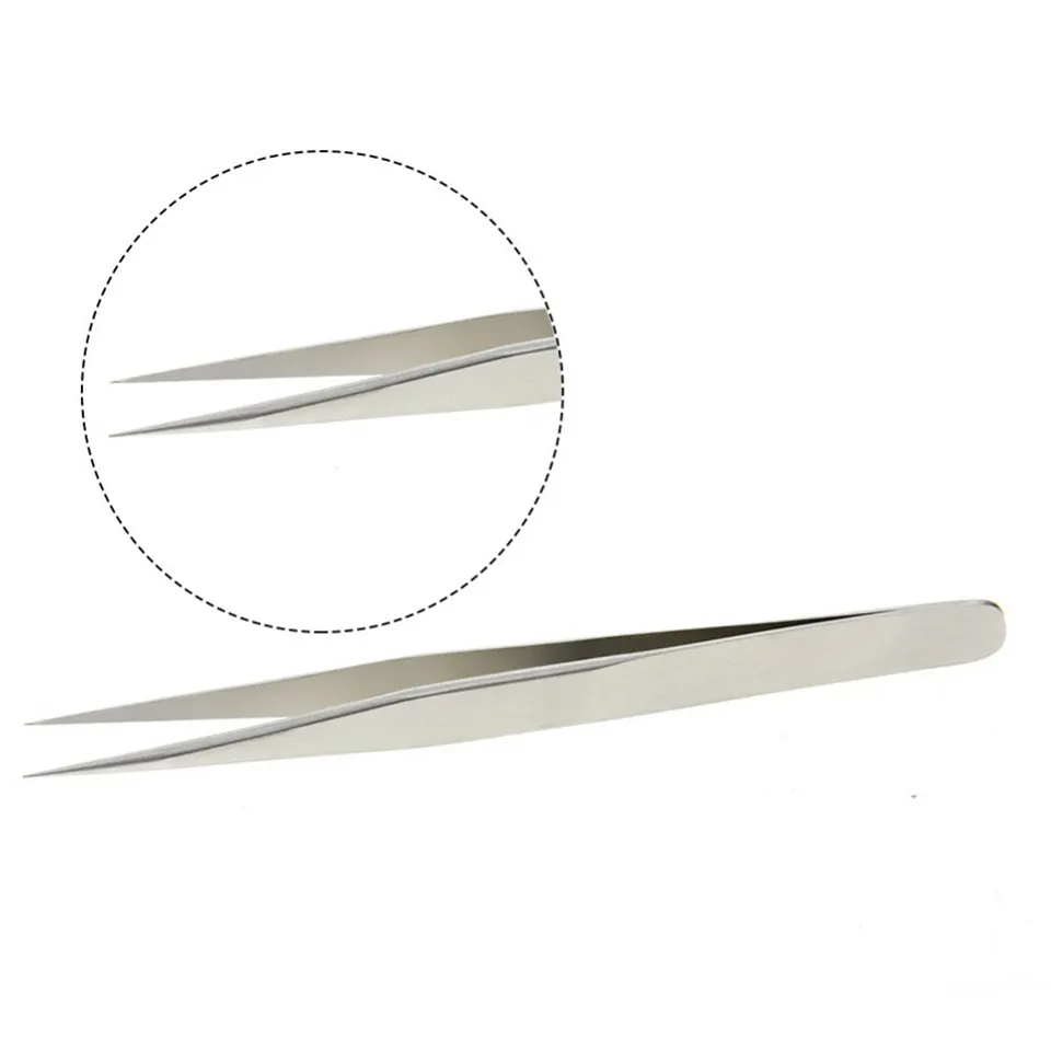 2 قطعة VETUS الفولاذ المقاوم للصدأ رمش تمديد الملقط كماشة كاذبة وأشار كليب مسمار أدوات الرسم مستقيم منحنى ملاقط رمش