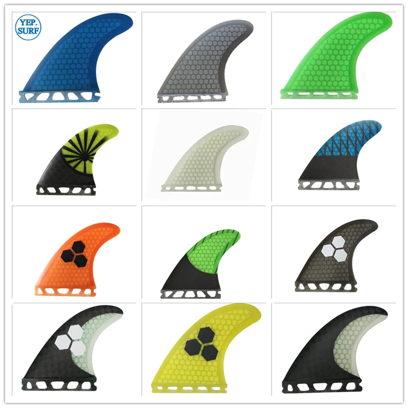 Honeycomb Surfboard Fins, Single Tabs, M Fin, Yellow, Fibreglass Fins, Surf Quilhas Paddle Board