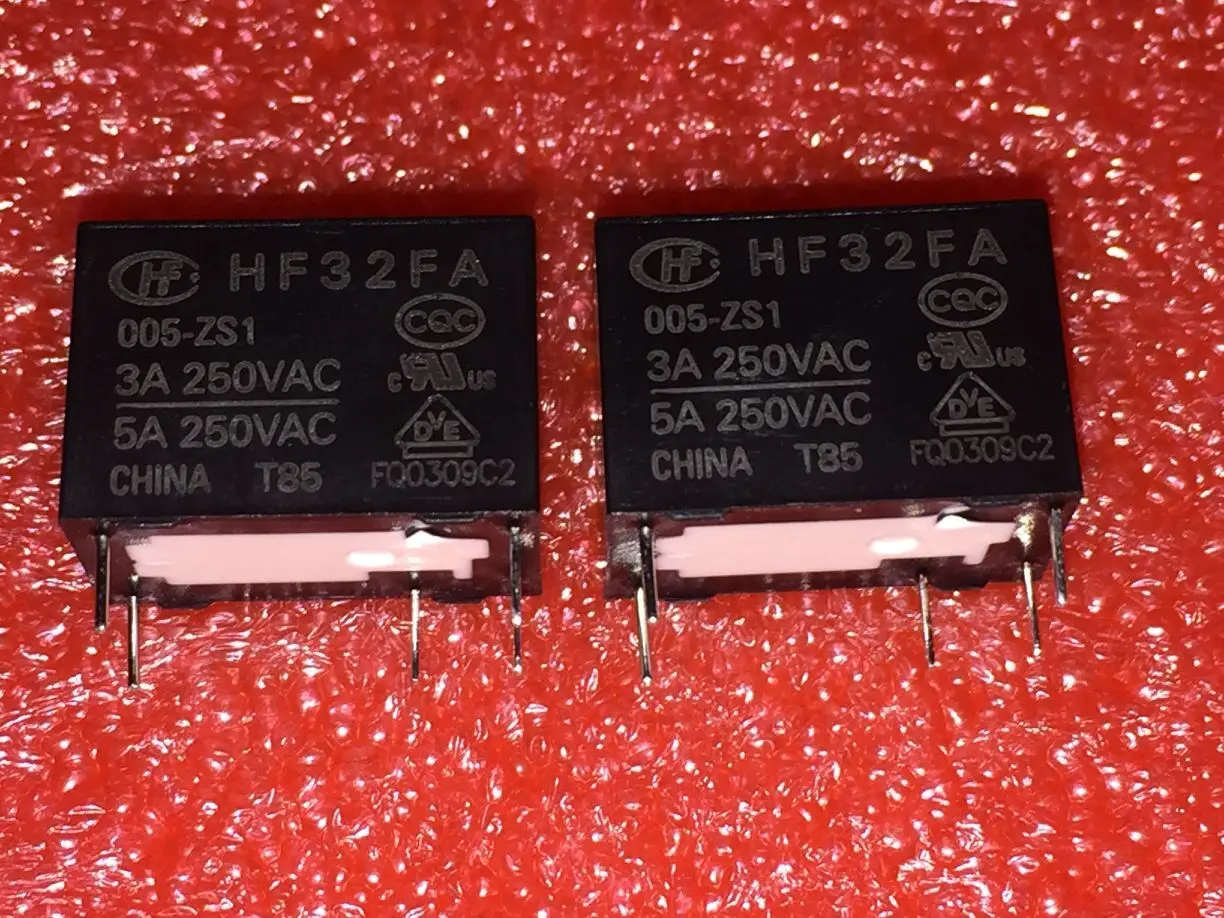 Free shipping 10 pcs/lot New original HONGFA HF Relay HF32FA/005-ZS1 HF32FA-005-ZS1 JZC-32FA-005-ZS1 5VDC 5PINS 5A Power Relay